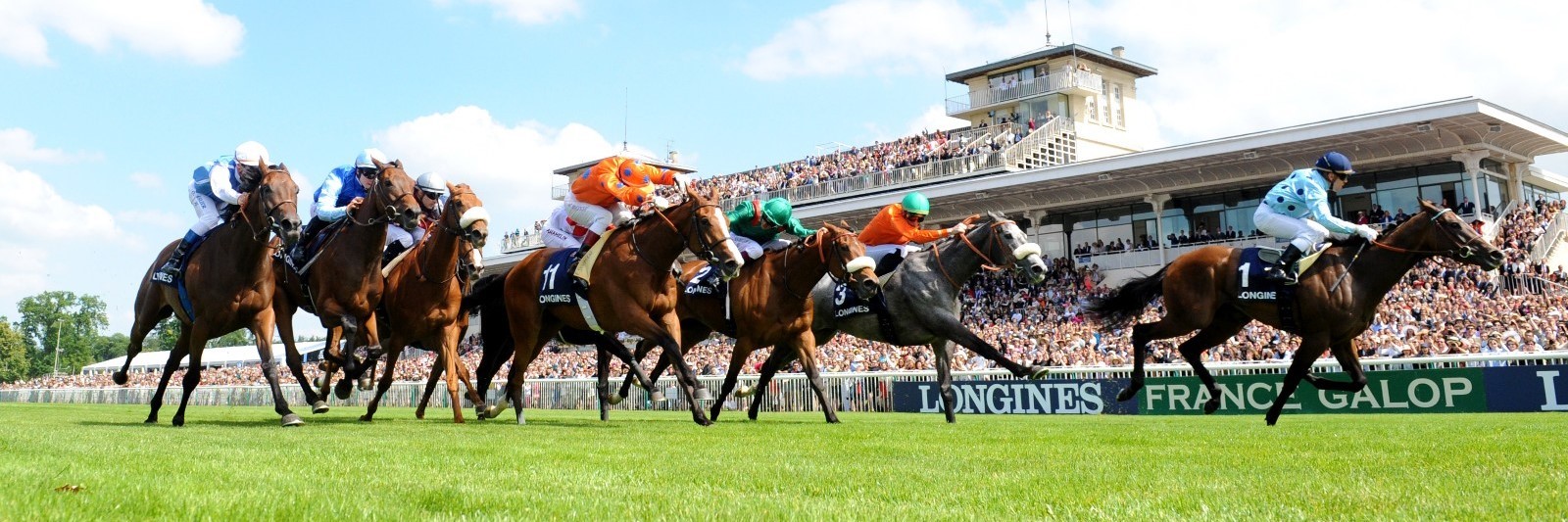 15/06/2014
CHANTILLY
PRIX DE DIANE LONGINES - G1 ARRIVEE;GALOP;HIPPODROME;TRIBUNE;CONTRE PLONGEE;PLAT
ROUGET Jean-Claude (Entraineur);BENOIST Grégory (Jockey);CARO Antonio (Casaque)
AVENIR CERTAIN
AMOUR A PAPA
XCELLENCE
SHAMKALA
MISS FRANCE - BALL DANCING